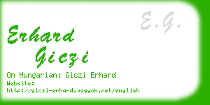 erhard giczi business card